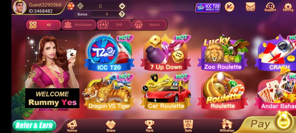 Games Available in Teen Patti yes